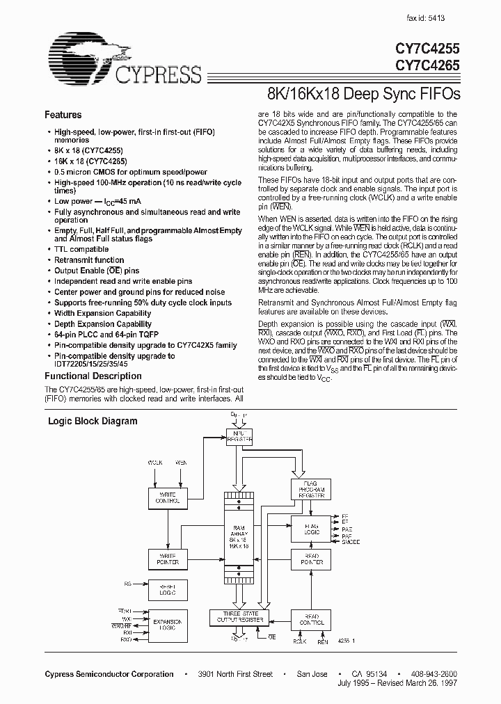 CY7C4265_227815.PDF Datasheet