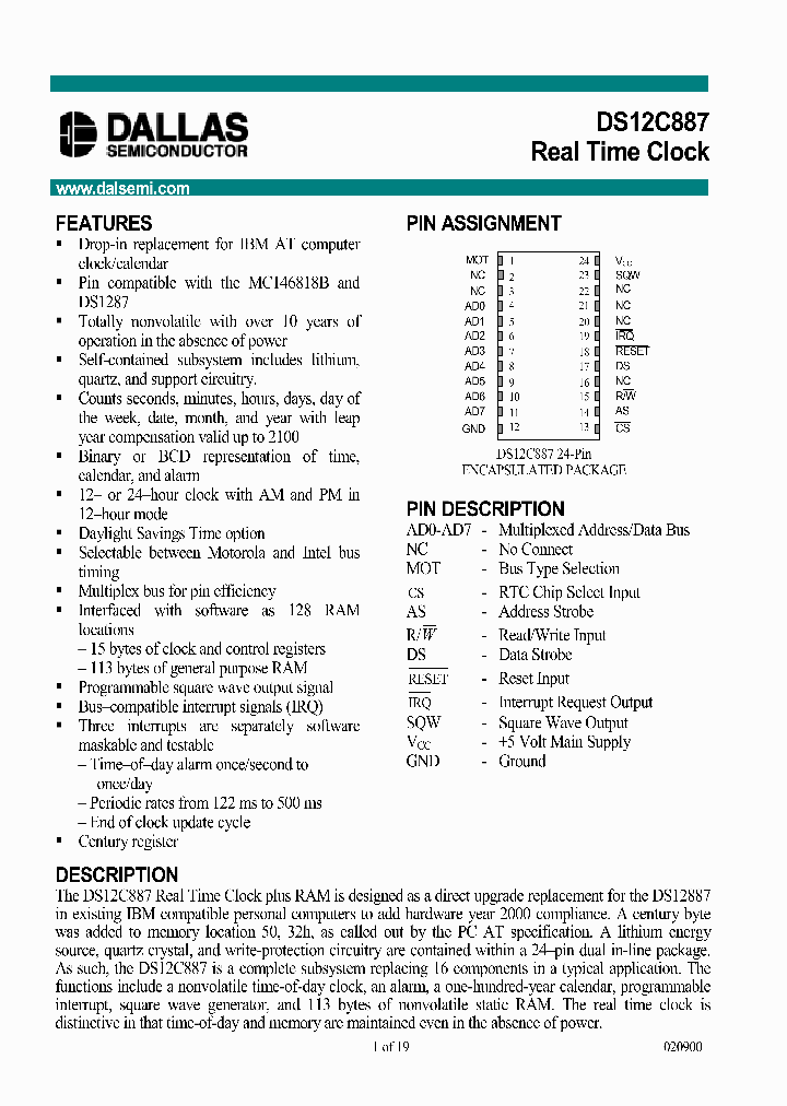 DS12C887_289668.PDF Datasheet