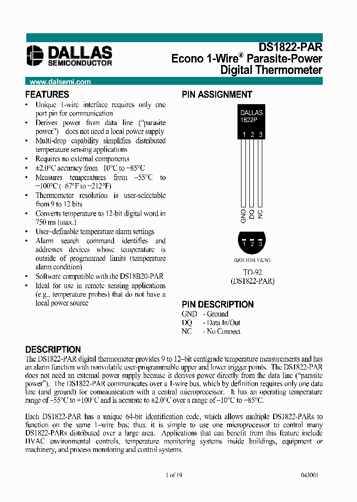 DS1822-PAR_245109.PDF Datasheet