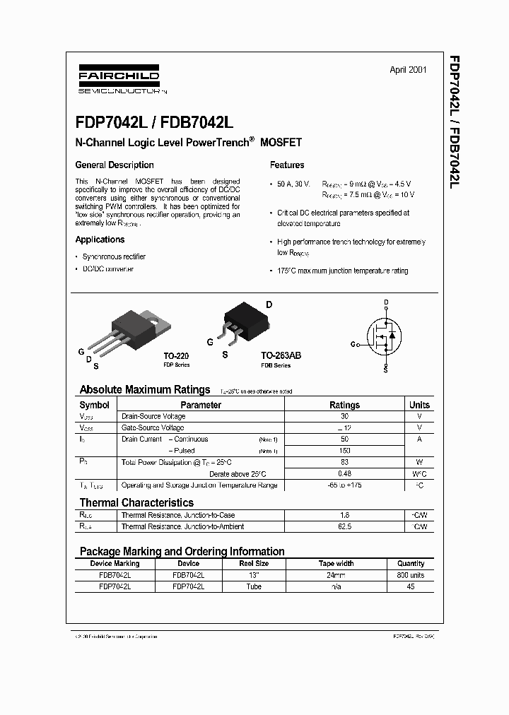 FDB7042L_289114.PDF Datasheet