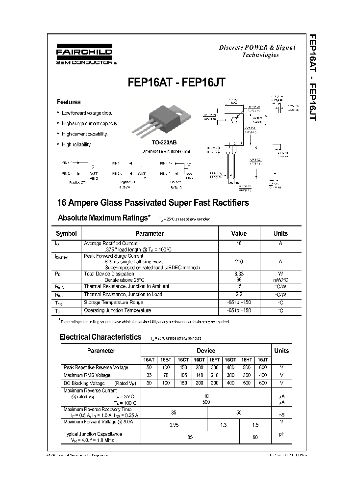 FEP16JTA_213763.PDF Datasheet