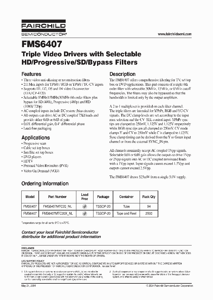 FMS6407MTC20_71792.PDF Datasheet