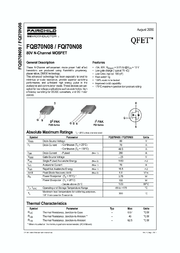 FQB70N08_301016.PDF Datasheet