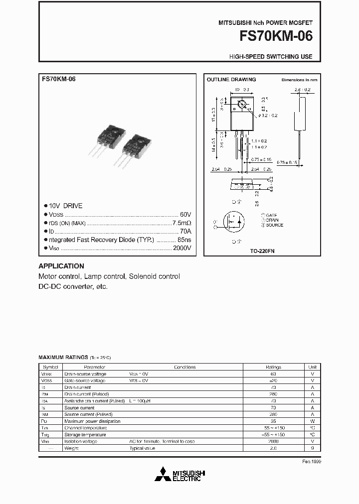 FS70KM-06_254599.PDF Datasheet