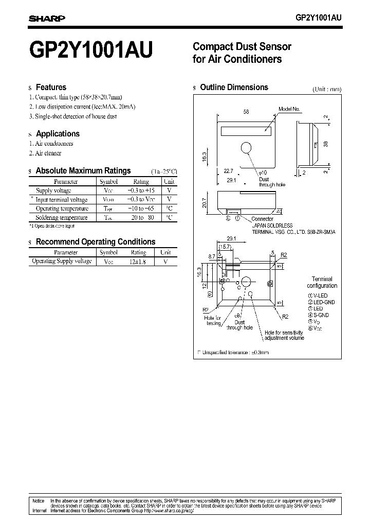 GP2Y1001AU_262474.PDF Datasheet