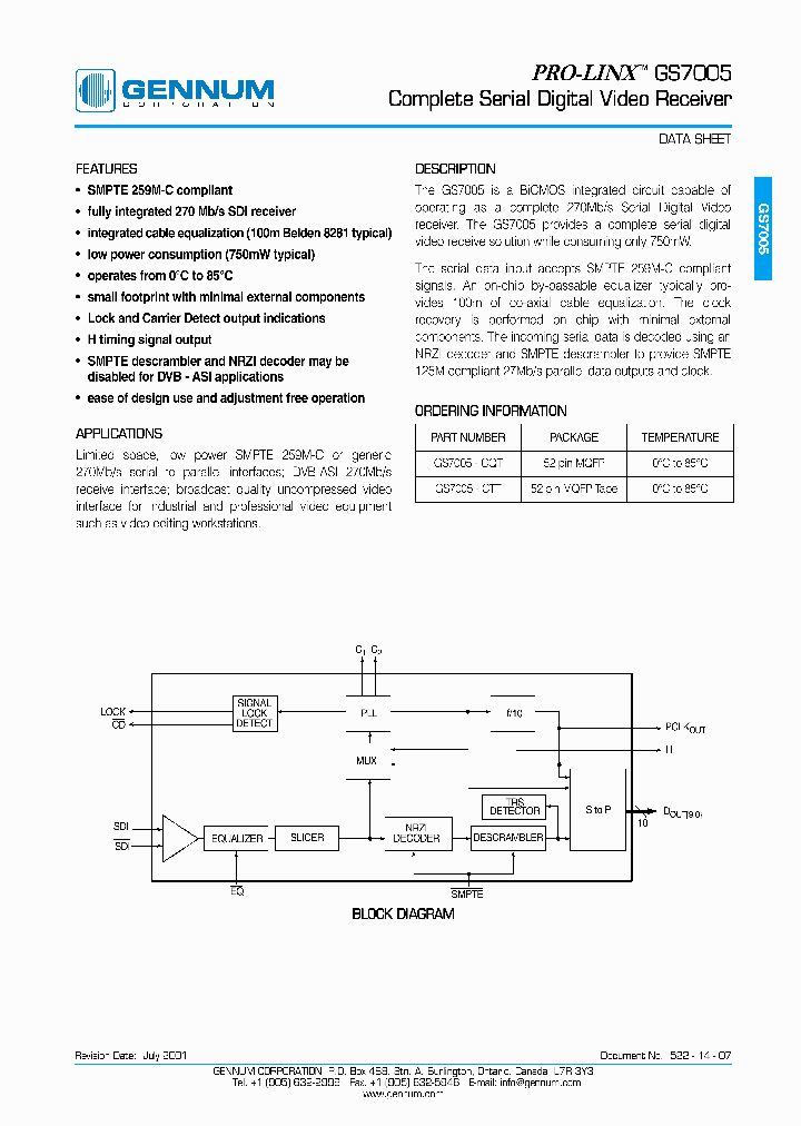 GS7005-CTT_266276.PDF Datasheet