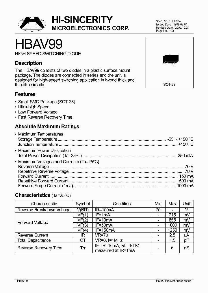 HBAV99_287330.PDF Datasheet