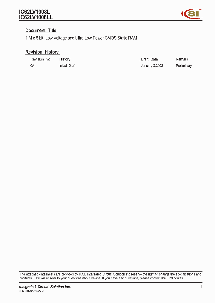 IC62LV1008LL_282727.PDF Datasheet