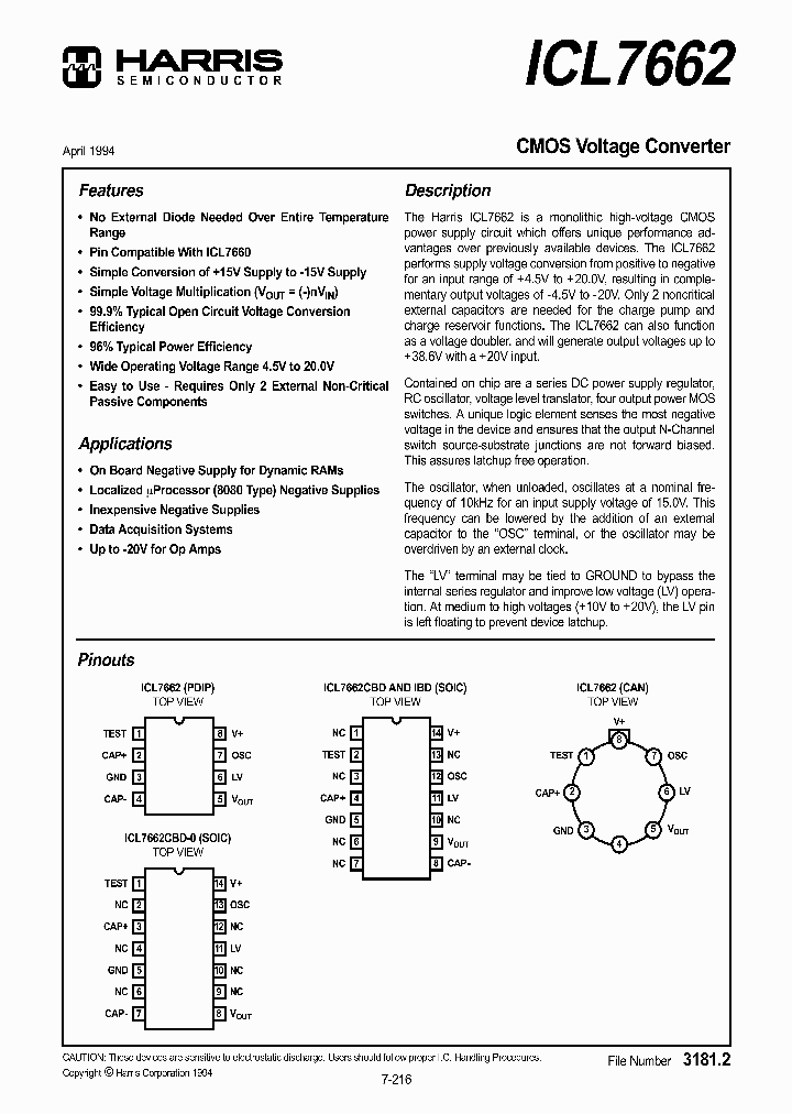 ICL7662IPA_202519.PDF Datasheet