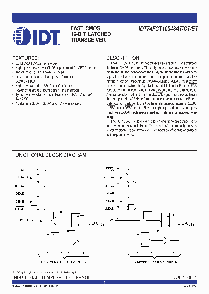 IDT74FCT16543ET_275877.PDF Datasheet