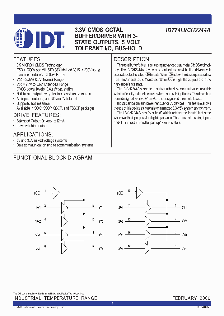 IDT74LVCH2244A_295449.PDF Datasheet