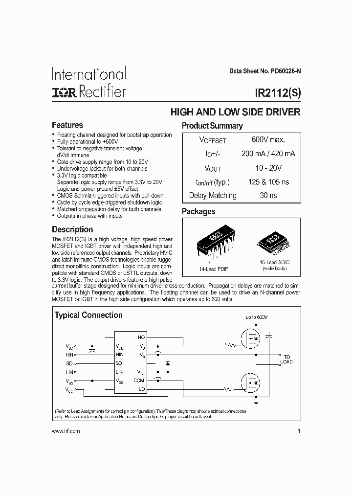 IR2112SNBSP_185835.PDF Datasheet