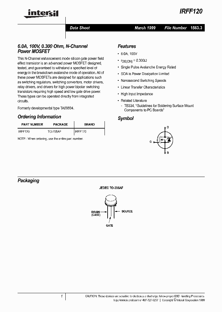 IRFF120_284602.PDF Datasheet