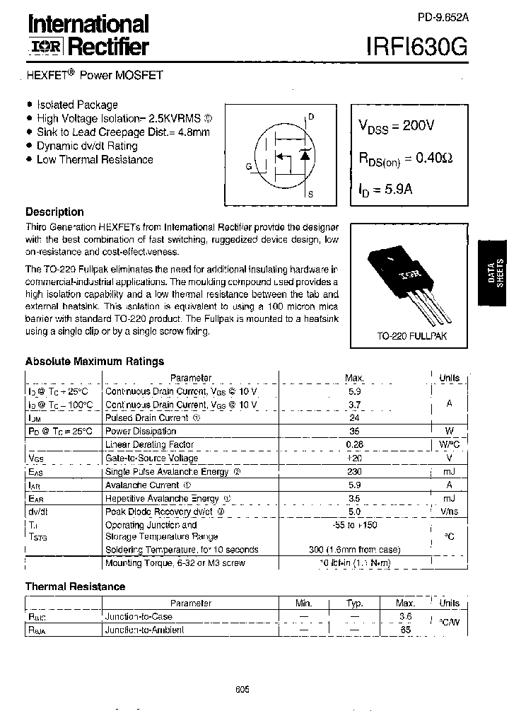 IRFI630G_294120.PDF Datasheet