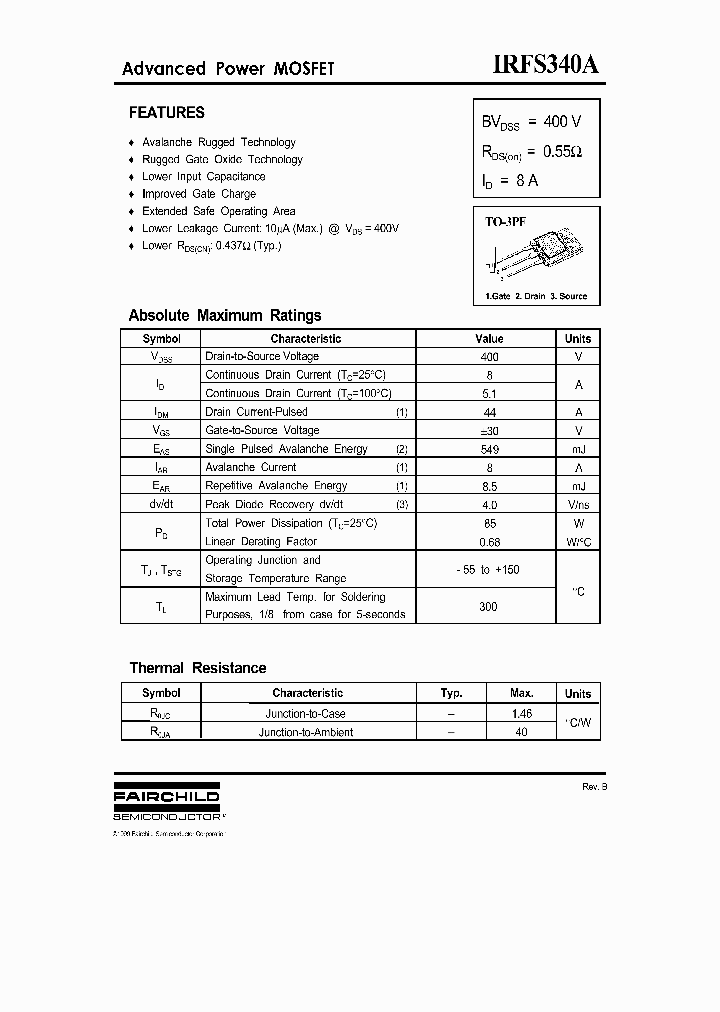 IRFS340A_239145.PDF Datasheet