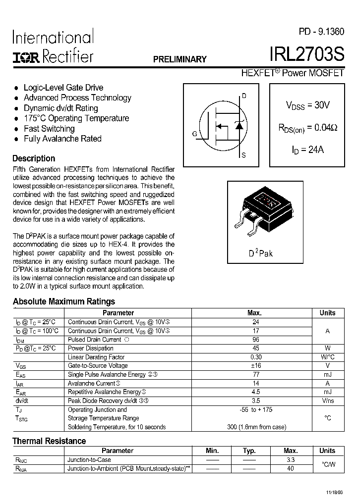 IRL2703S_274749.PDF Datasheet