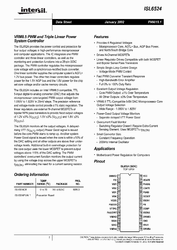 ISL6524_213944.PDF Datasheet