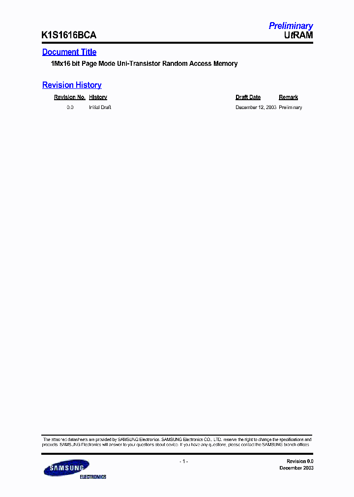 K1S1616BCA_296919.PDF Datasheet