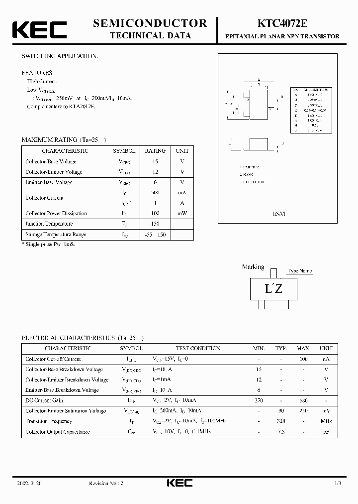 KTC4072E_259706.PDF Datasheet