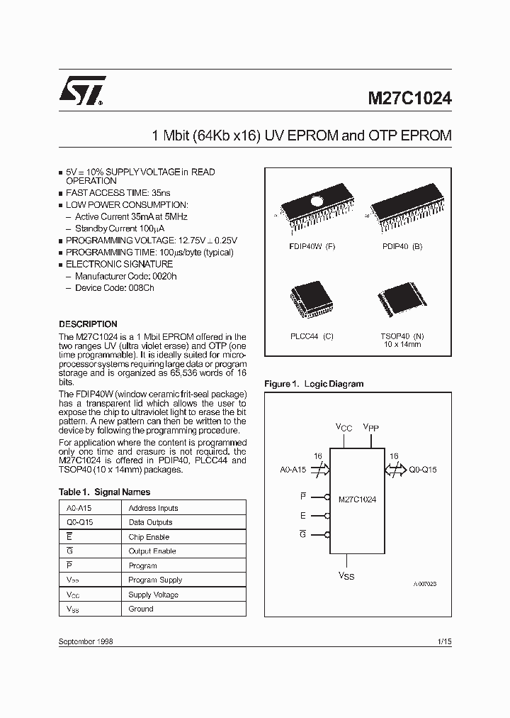 M27C1024-10F1TR_193827.PDF Datasheet