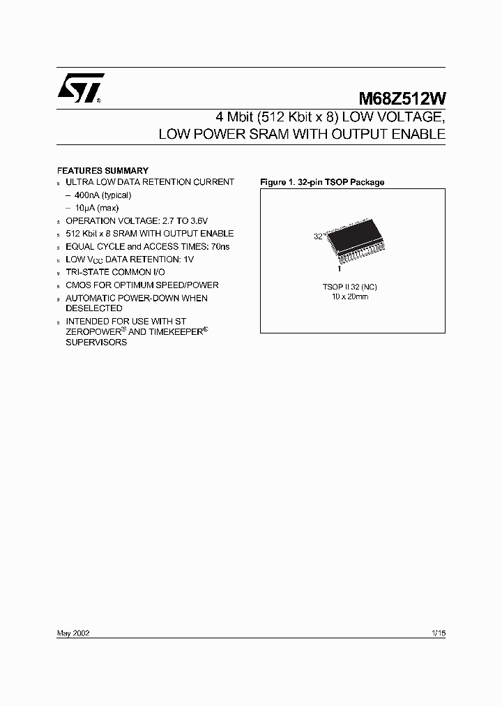 M68Z512W_226944.PDF Datasheet