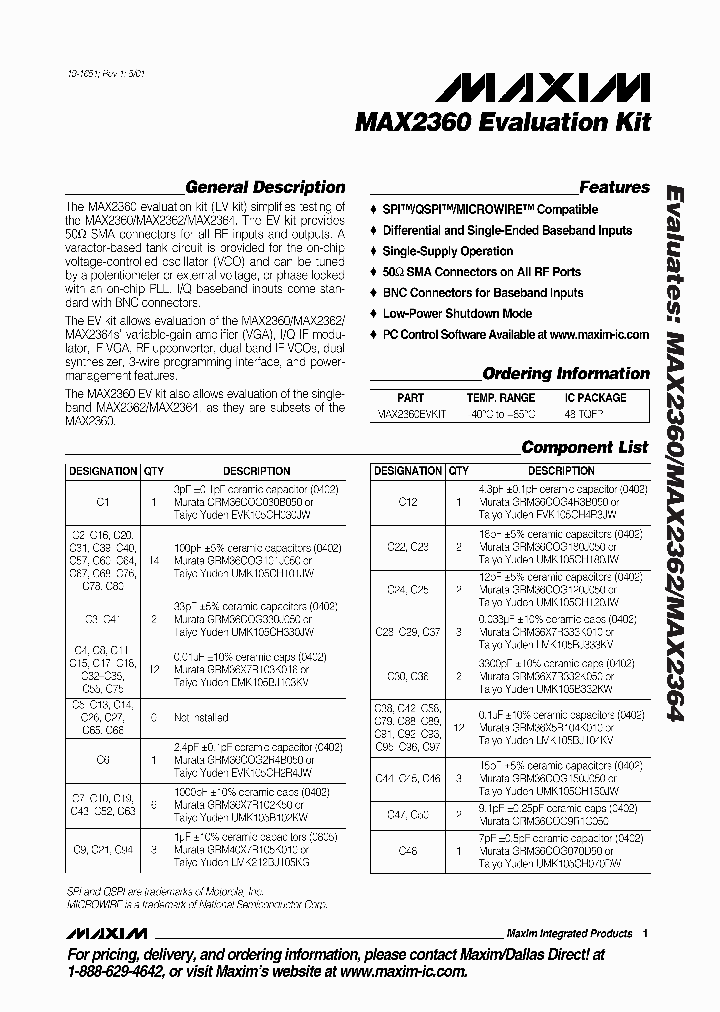 MAX2360EVKIT_284036.PDF Datasheet