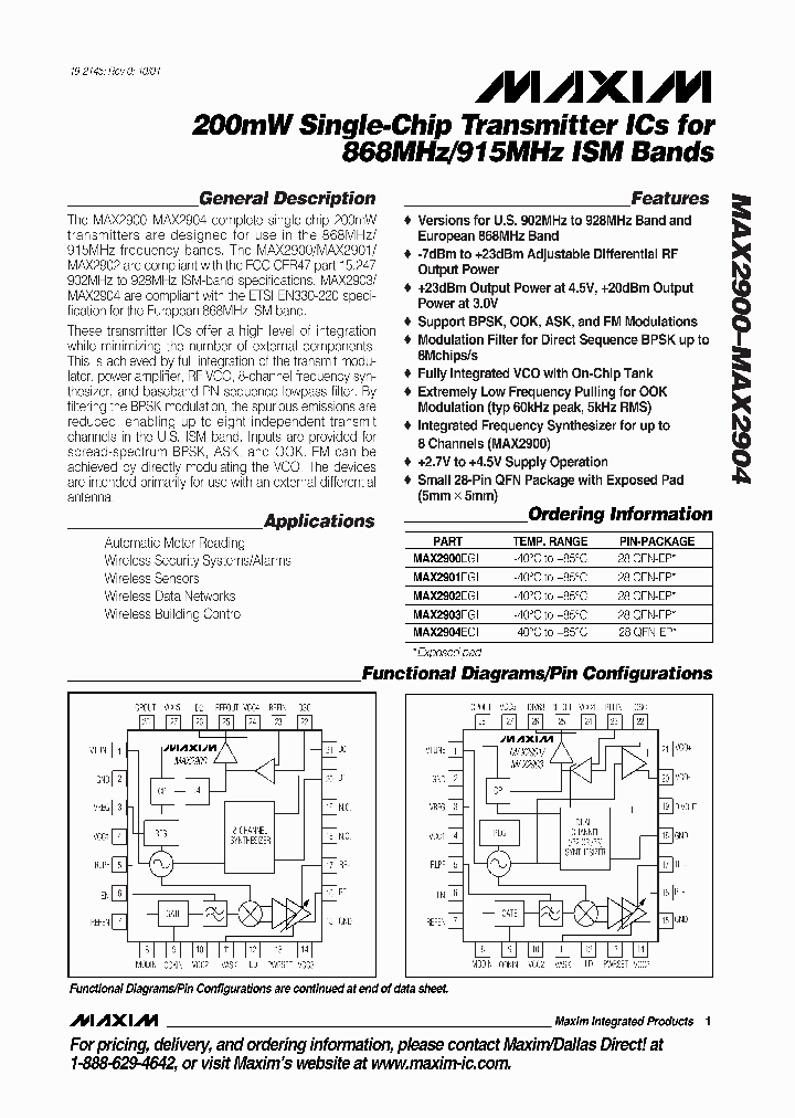 MAX2903_253429.PDF Datasheet