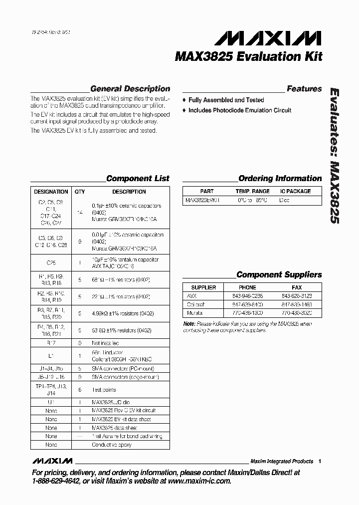 MAX3825EVKIT_264845.PDF Datasheet