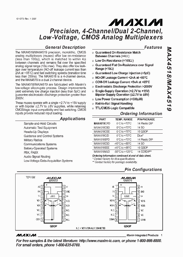 MAX4518_83067.PDF Datasheet