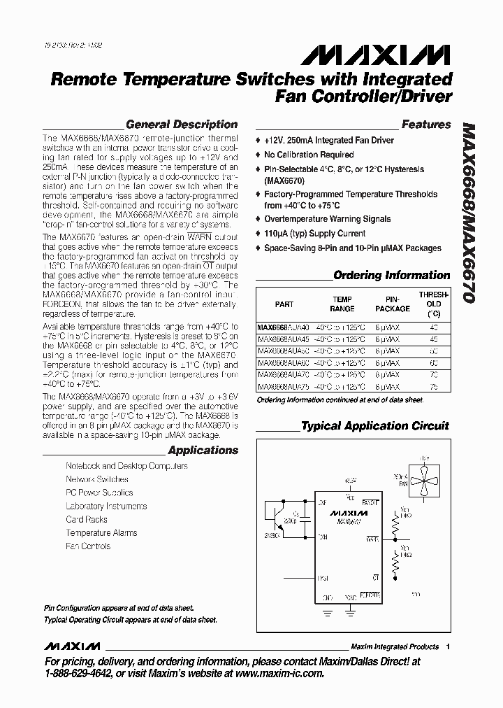 MAX6670_205917.PDF Datasheet