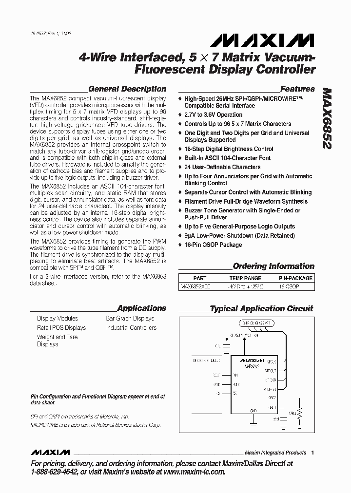 MAX6852_276300.PDF Datasheet