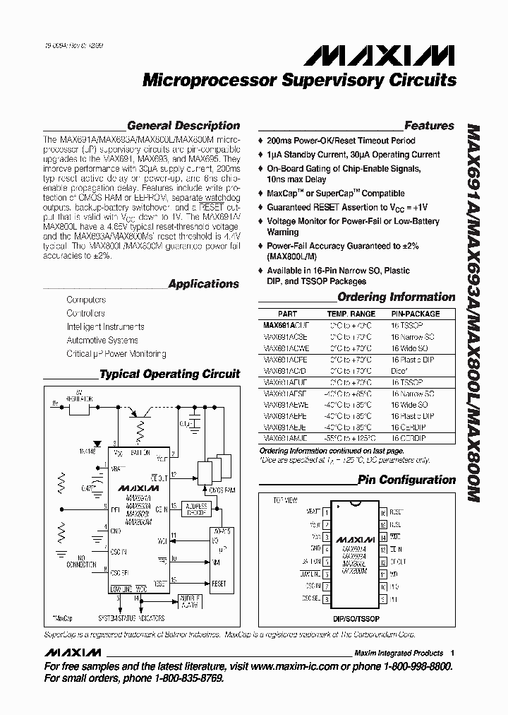 MAX693A_305209.PDF Datasheet