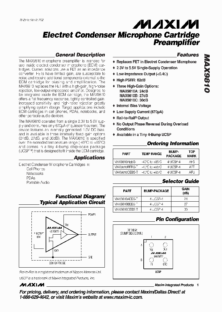 MAX9810_277154.PDF Datasheet