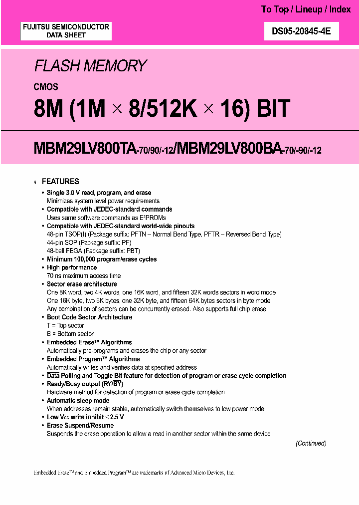 MBM29LV800BA-12_291627.PDF Datasheet