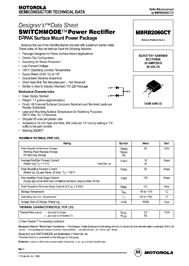 MBRB2060CTD_288489.PDF Datasheet