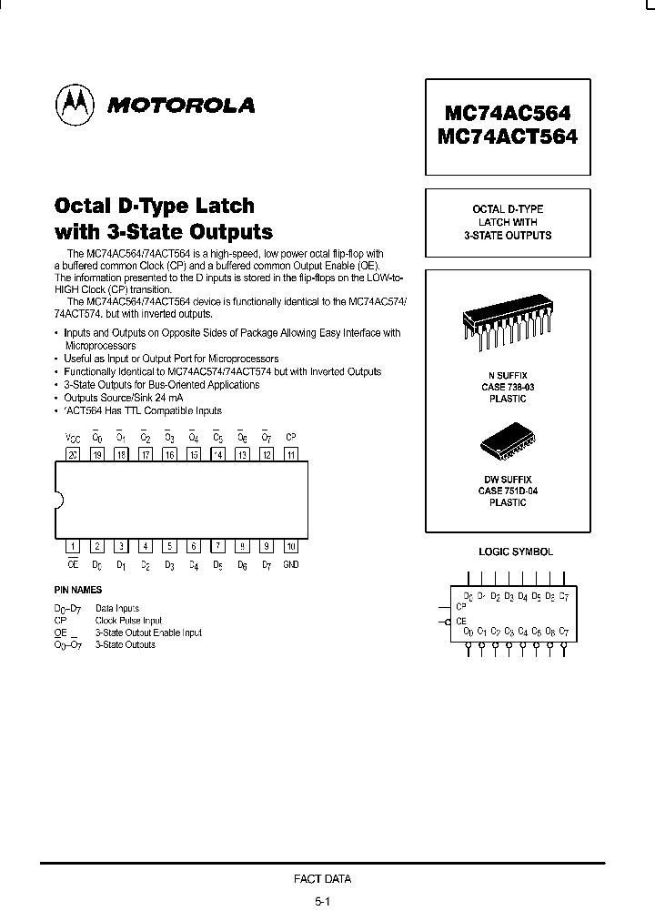 MC74ACT564_292755.PDF Datasheet