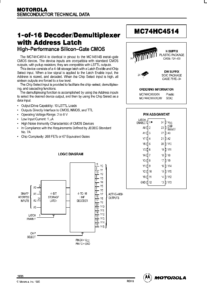 MC74HC4514_162424.PDF Datasheet