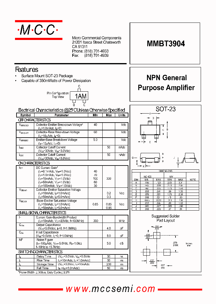 MMBT3904_252457.PDF Datasheet