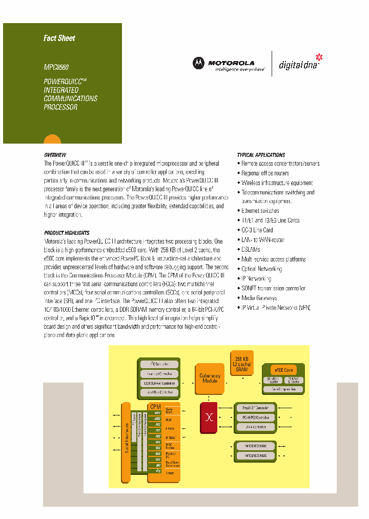 MPC8560_244725.PDF Datasheet