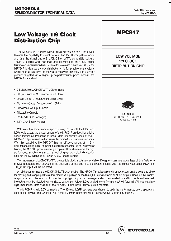 MPC947FA_258939.PDF Datasheet