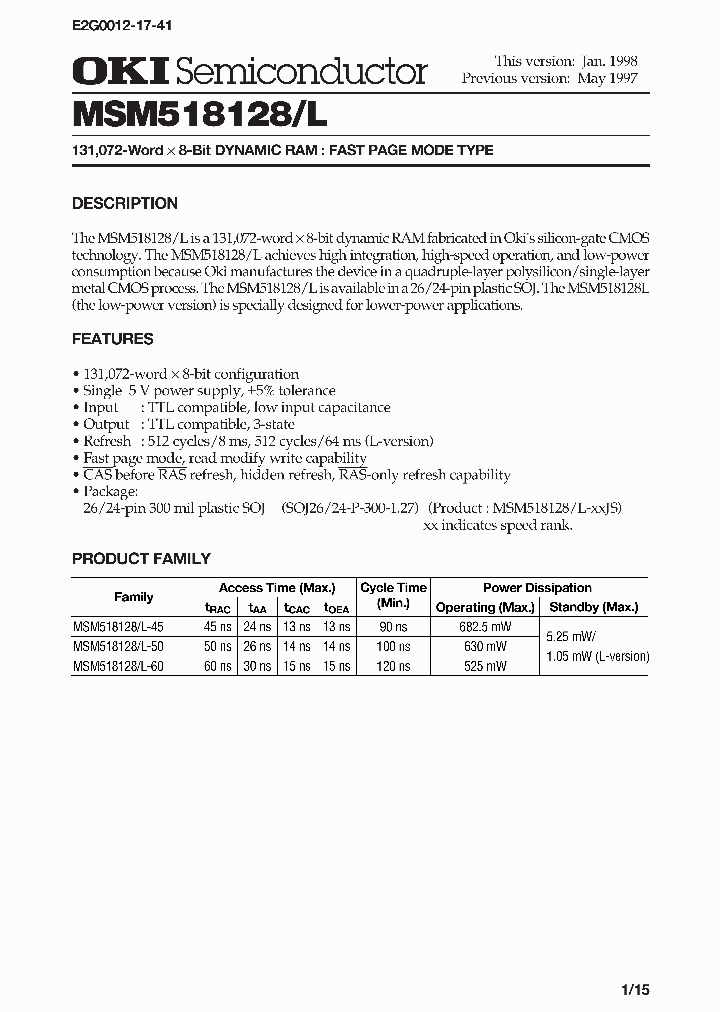 MSM518128L_218303.PDF Datasheet