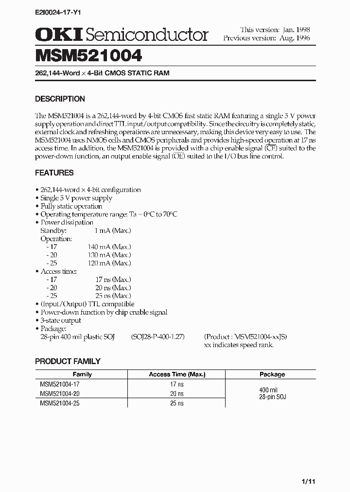 MSM521004_281162.PDF Datasheet