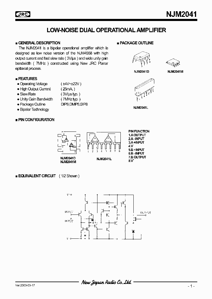 NJM2041_289678.PDF Datasheet