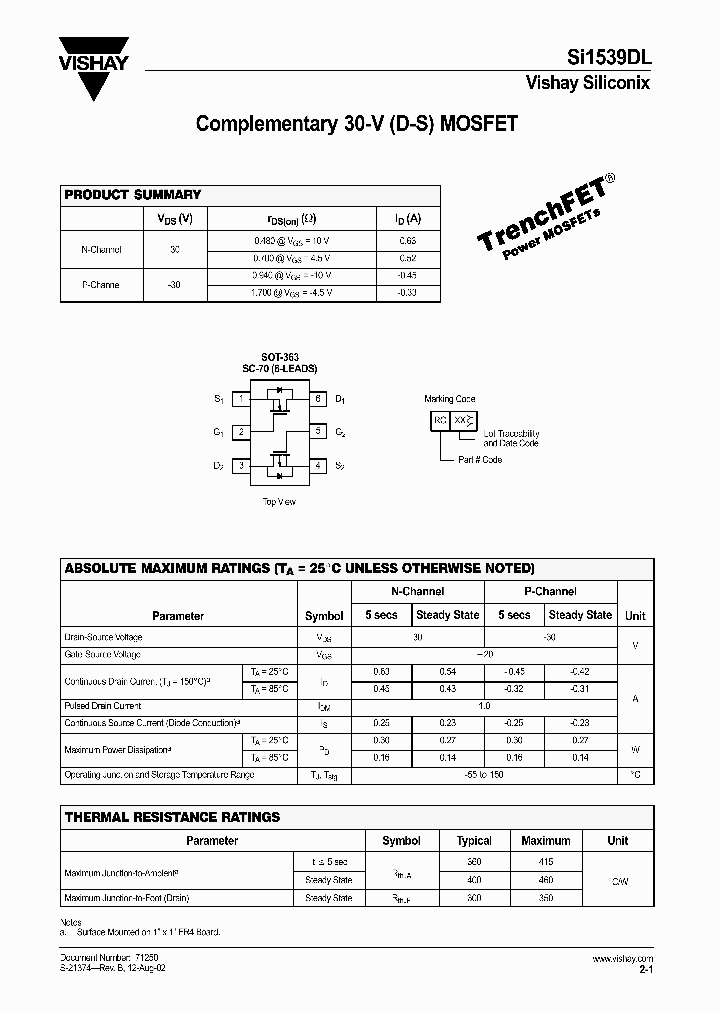 SI1539DL_247770.PDF Datasheet