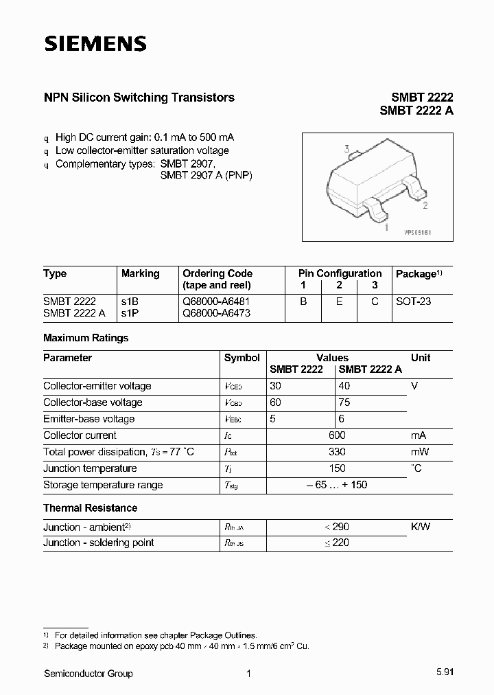 SMBT2222_43358.PDF Datasheet