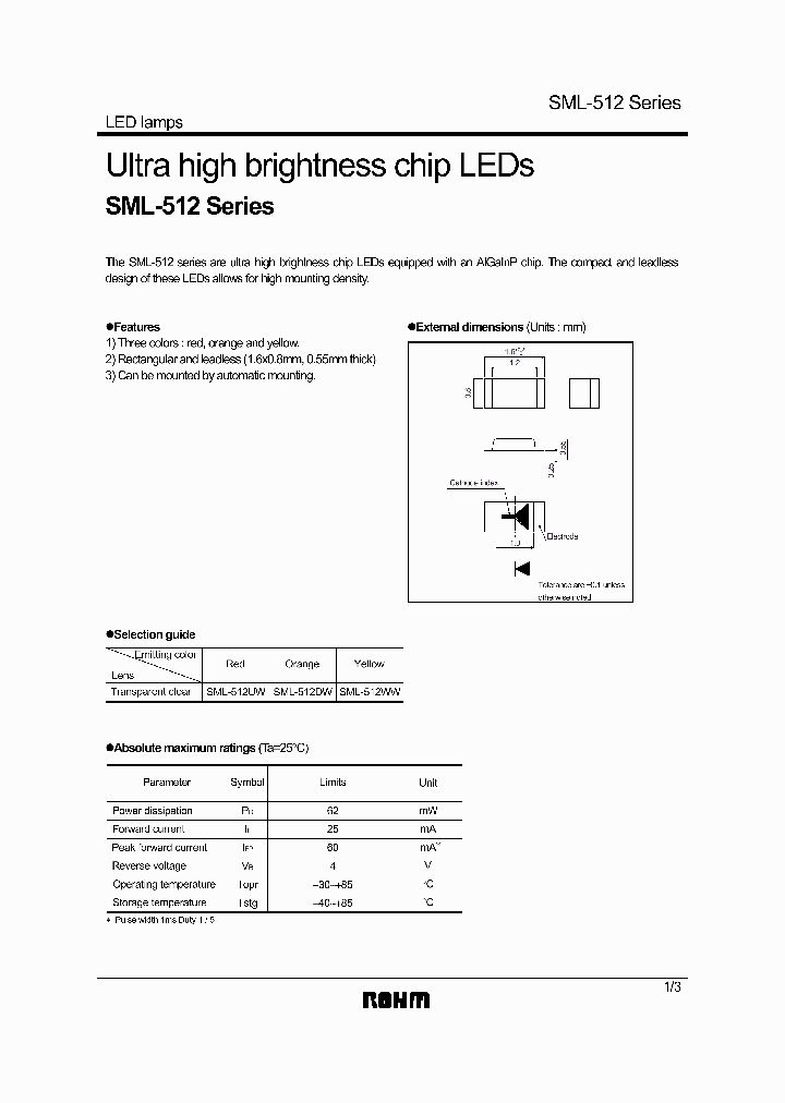 SML-512UW_302672.PDF Datasheet