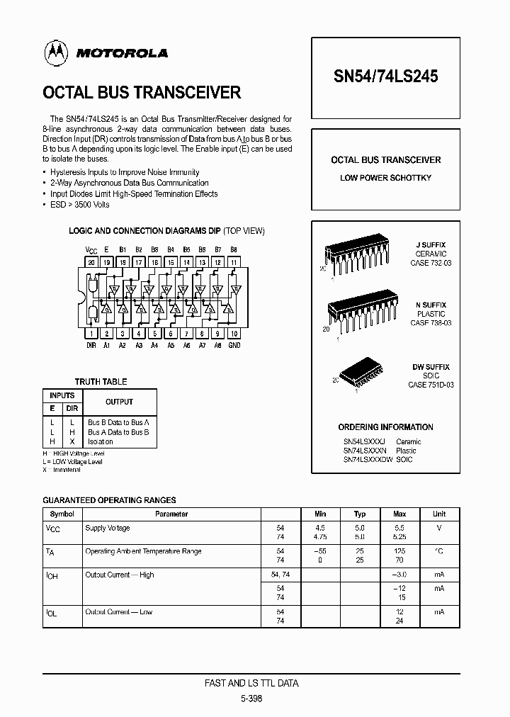 SN74LS245DW_273249.PDF Datasheet