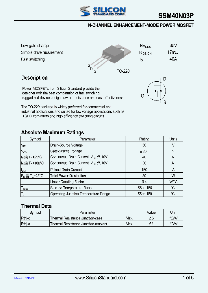 SSM40N03P_281005.PDF Datasheet