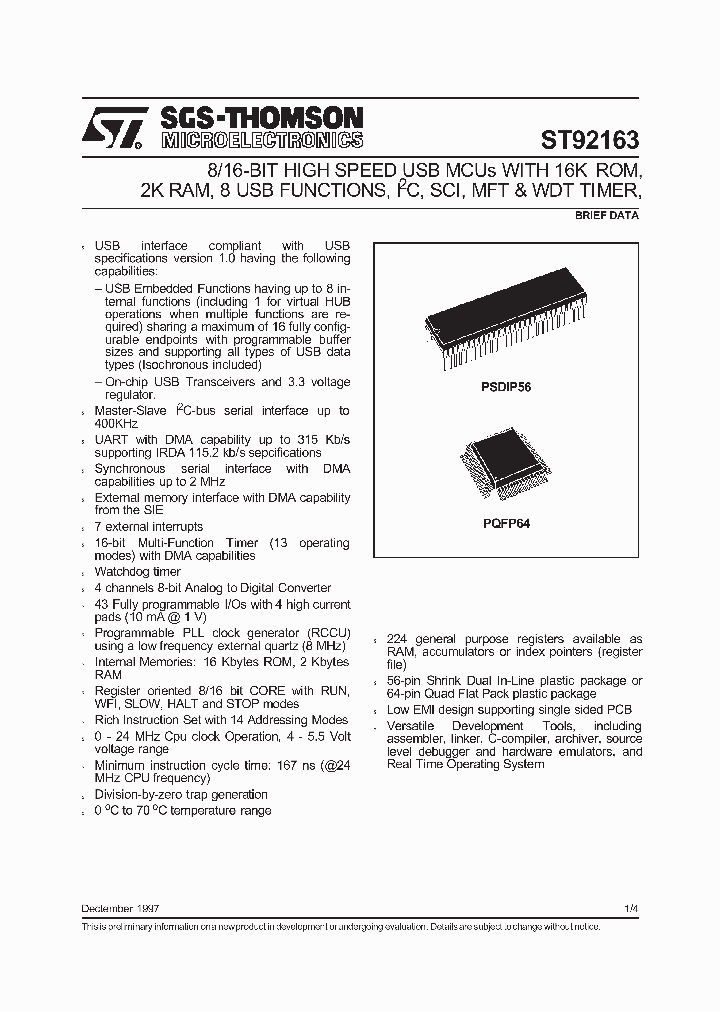 ST92163_280901.PDF Datasheet