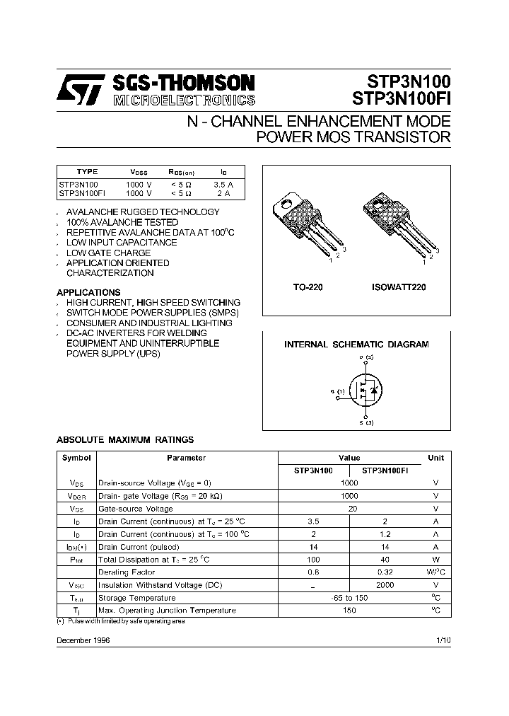 STP3N100FI_293757.PDF Datasheet